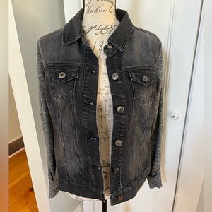 Baccini Black Jean Sweater Jacket. Women's Size: S.